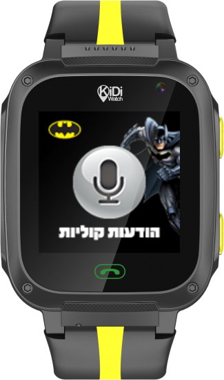 קידיווטש - שעון טלפון חכם לילדים - צבע שחור באטמן